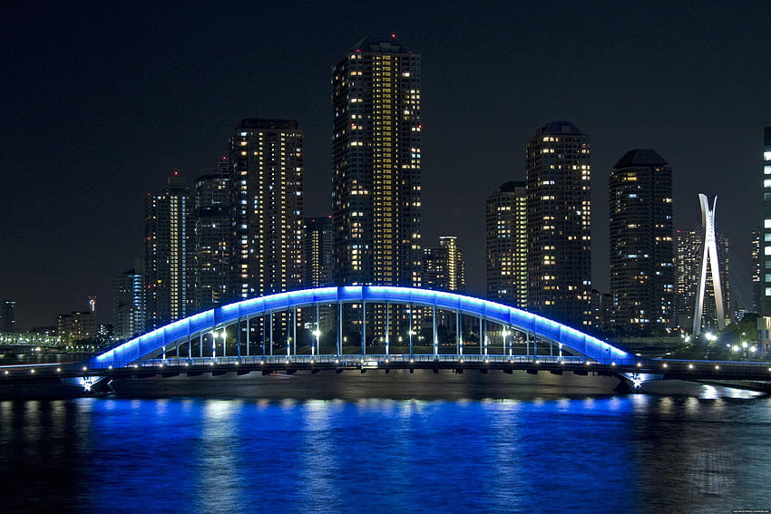 Bridge Eitai Tokyo Japan Night - New HD wallpaper