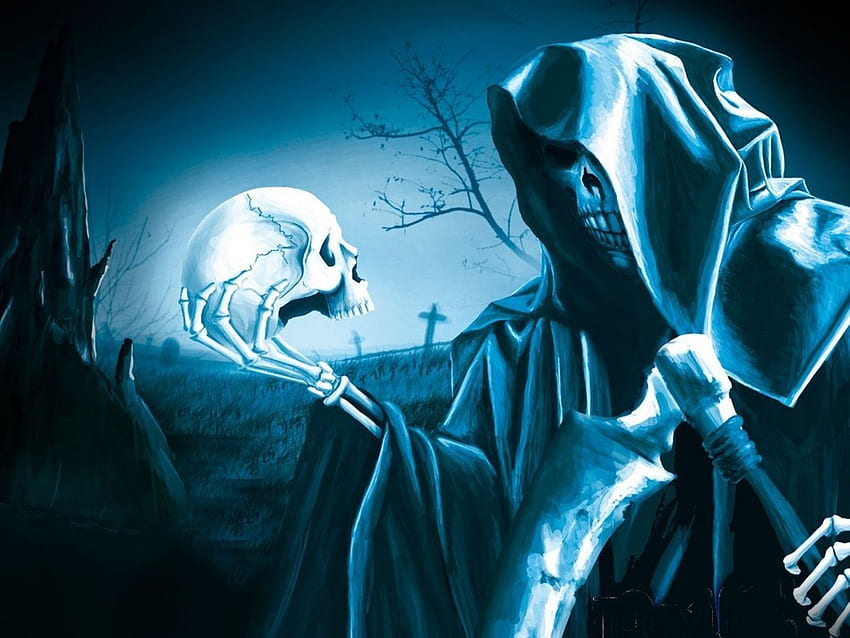 Cool Skulls With Guns On Fire Blue Cool Skulls Cool Skull 20ba52c3a. Skull , Grim Reaper, Skull HD wallpaper