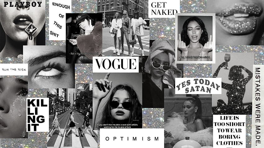 collage di moda nel 2020. arte, estetica, laptop, collage carino Sfondo HD