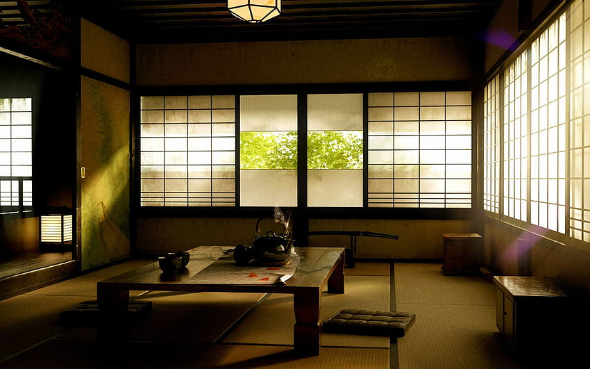 Japon Çay Evi Tasarımı Güzel Geleneksel Japon Evi, Japon Odası HD duvar kağıdı