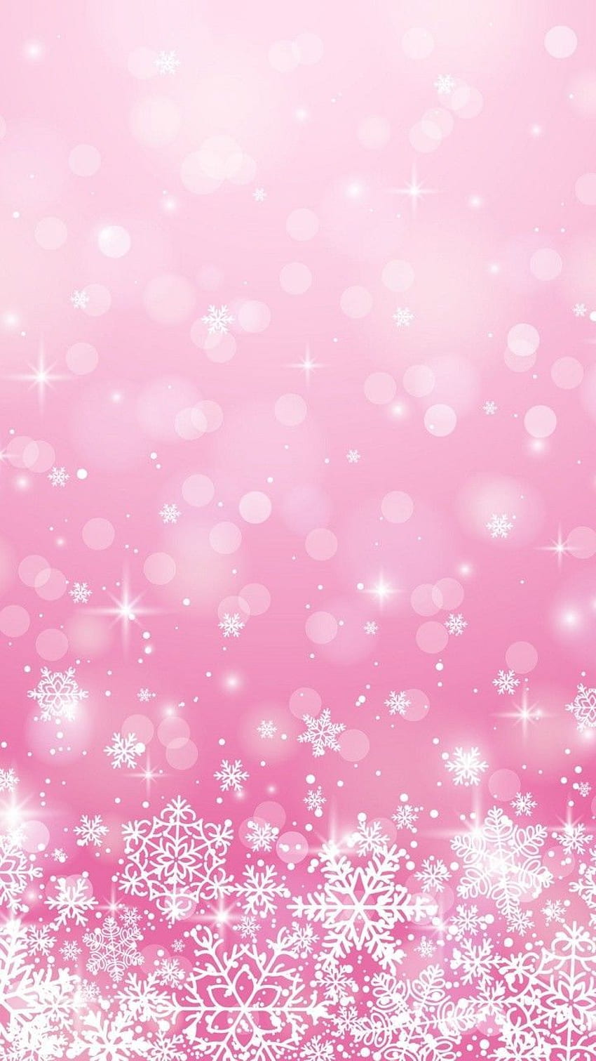 Floco de neve rosa -, fundo de floco de neve rosa em morcego, país das maravilhas do inverno rosa Papel de parede de celular HD