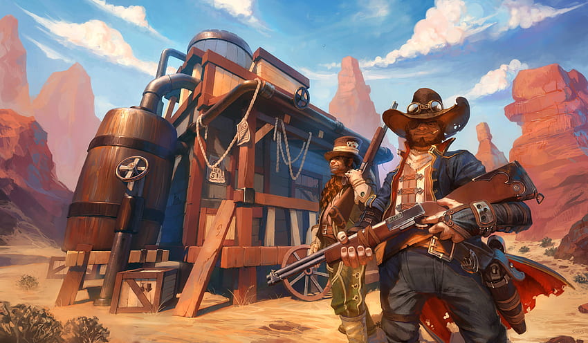 Wild West, Cowboy Painting HD wallpaper