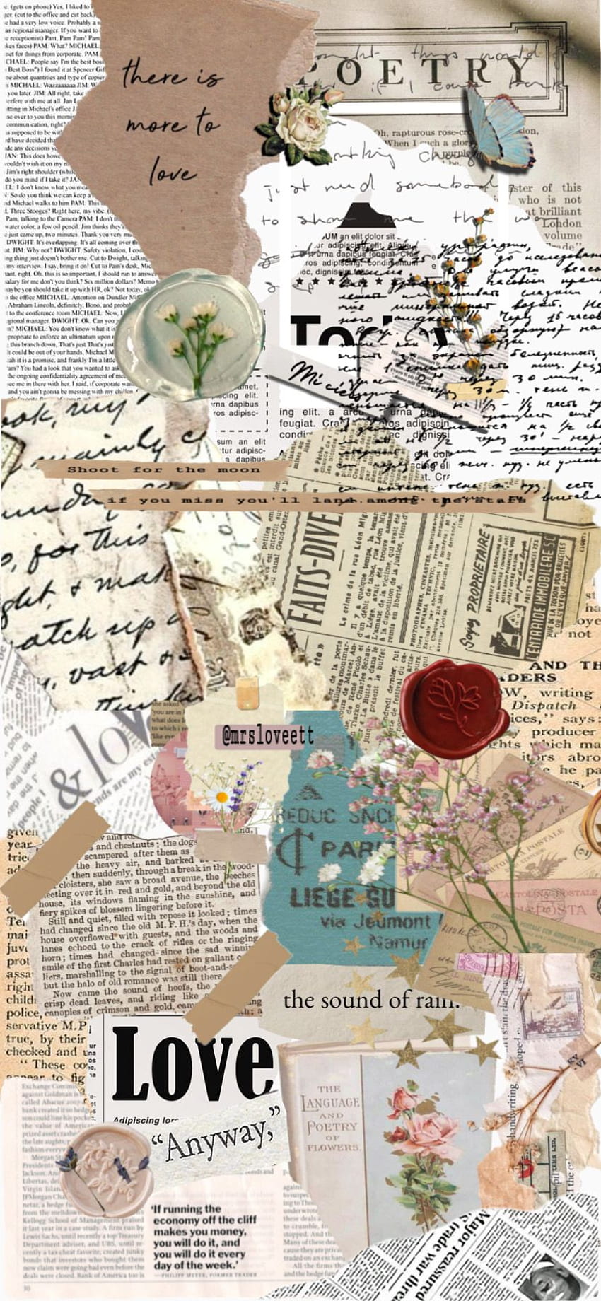 Rose Scrapbook . Aesthetic , , background HD phone wallpaper