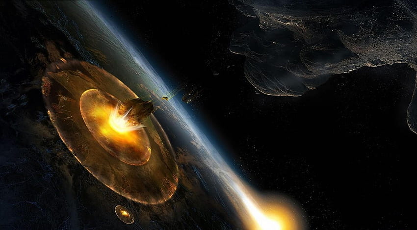 Universe, Speed, Planet, Explosion, Destruction, Asteroids HD wallpaper