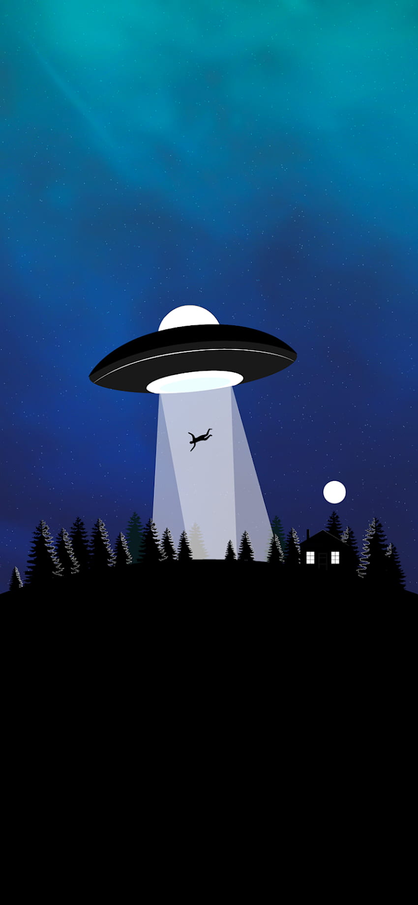 Ufo 납치, 귀여운 UFO HD 전화 배경 화면