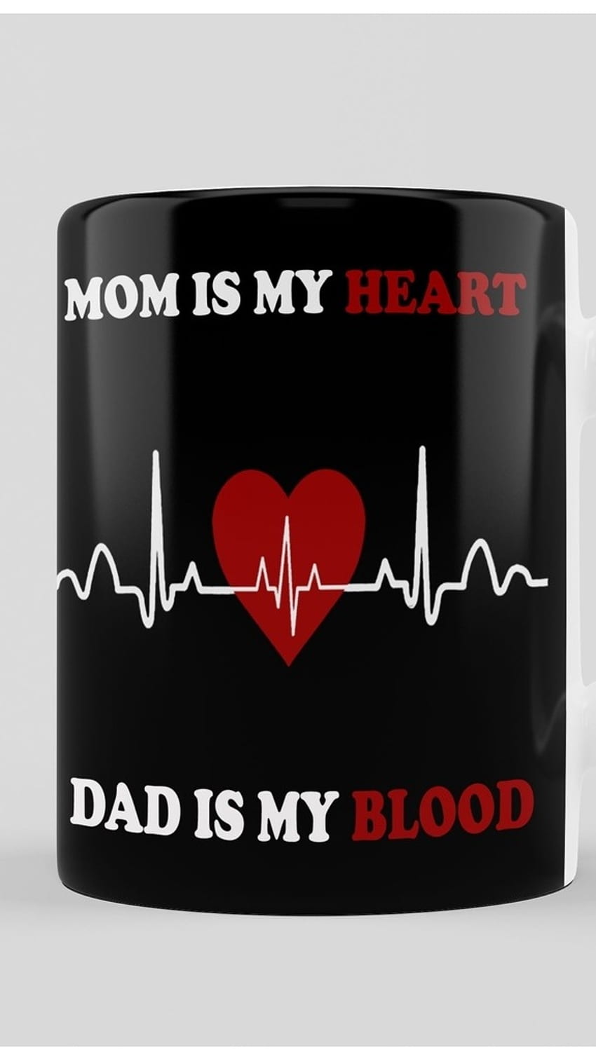 I Love Mom Dad, Heart Lines, Mug, latar belakang wallpaper ponsel HD