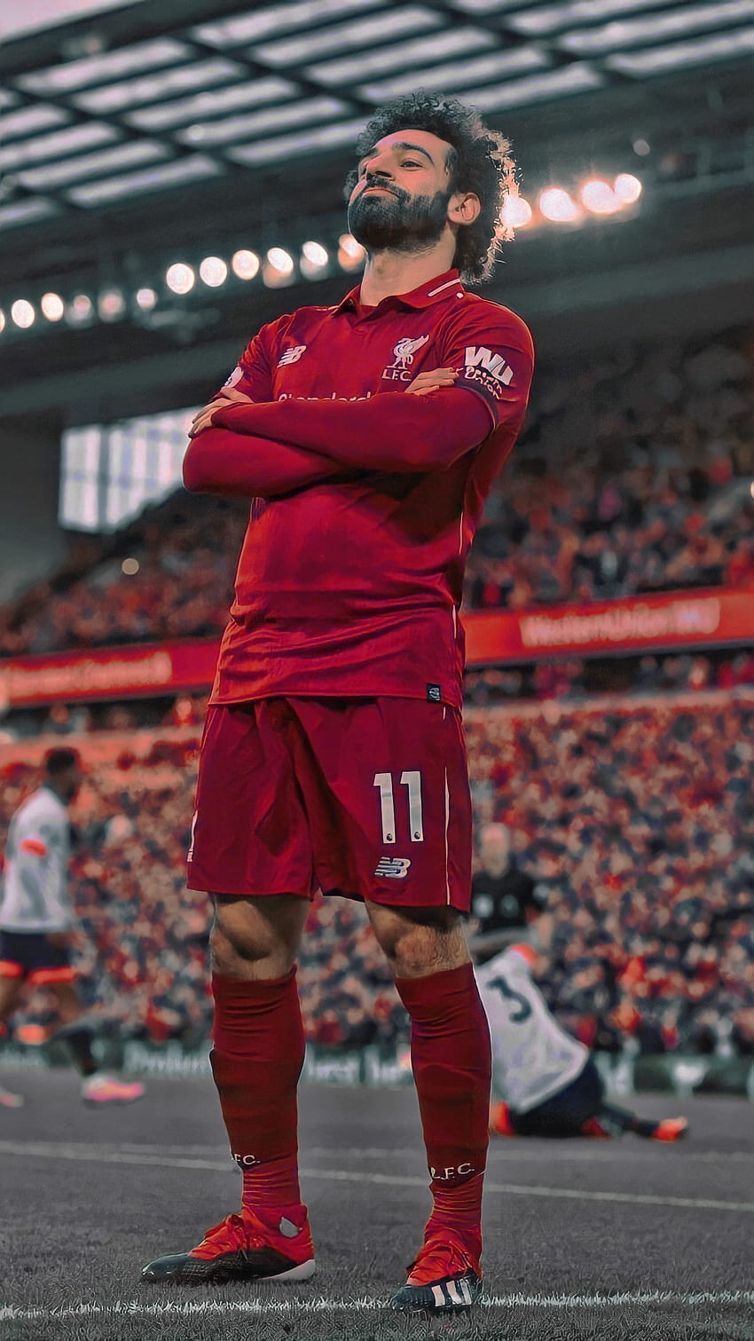 Mo salah, red, soccer, Liverpool, football HD phone wallpaper