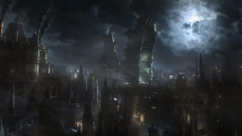 Bloodborne city . Blades In the Dark HD wallpaper