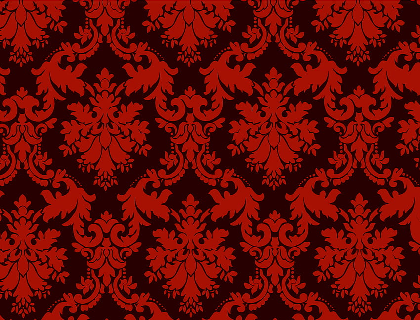 fond ornemental de luxe. Motif floral damassé rouge. Royal, cachemire rouge Fond d'écran HD