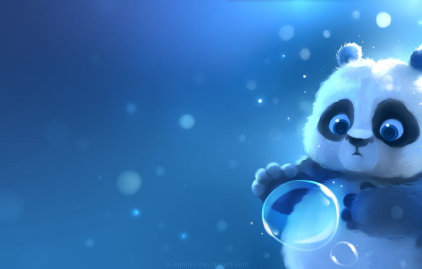 Panda, bubble, by Apofiss for , section живопись -, Cute Panda Bubble HD wallpaper