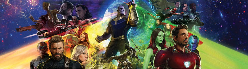 Avengers Infinity War, Marvel 3840X1080 Dual Monitor HD wallpaper