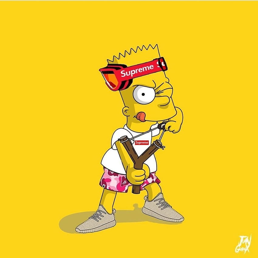 Ulubiony ekranowy iPhone, Bart Simpson Yeezy Tapeta na telefon HD