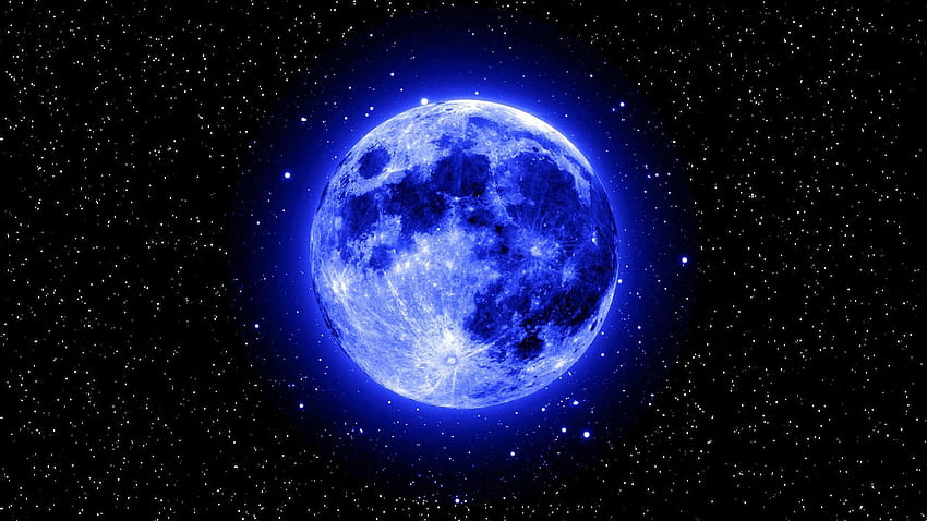 Dark Blue Moon, Blue Landscape Moon HD wallpaper | Pxfuel