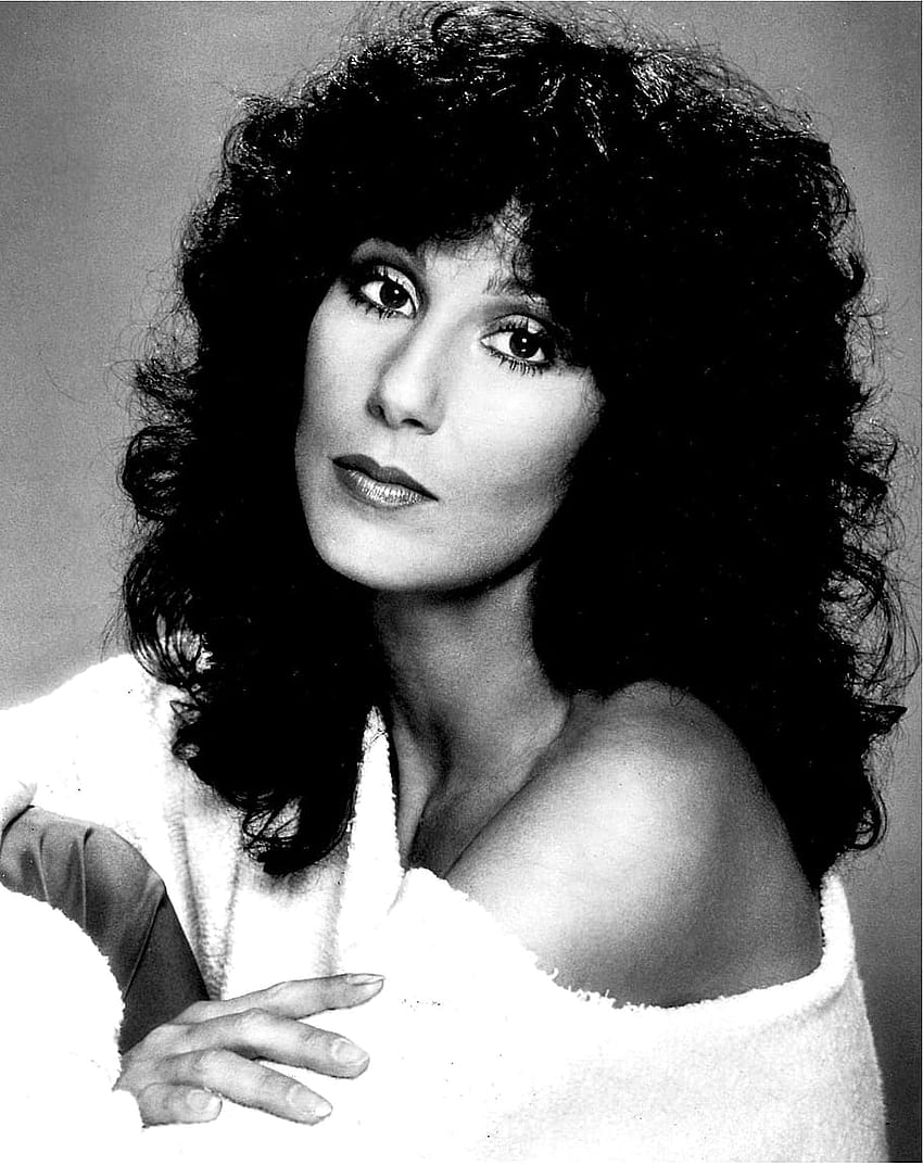 : grayscale portrait of woman, cher, cherilyn HD phone wallpaper