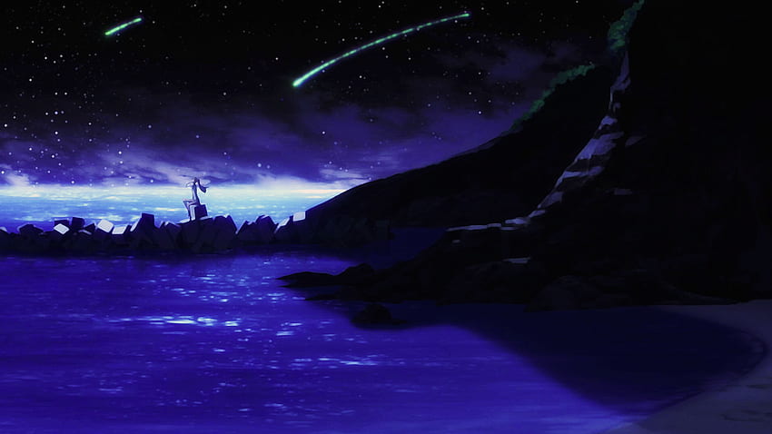 Zero Two kayan yıldız [1920 x 1080] : DarlingInTheFranxx, Purple Shooting Stars HD duvar kağıdı