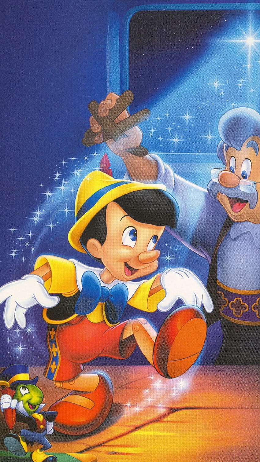 Pinocchio (1940) Téléphone . Les dessins animés de Disney en 2019 Fond d'écran de téléphone HD