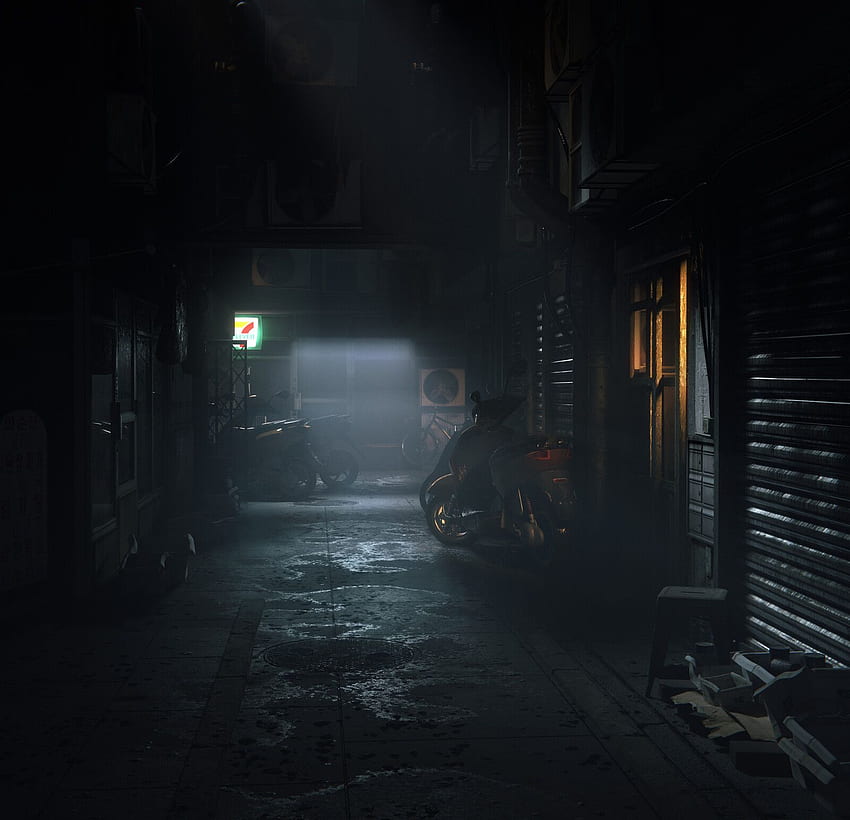 Tori Capps on Crumbs Light Inspiration. Dark alleyway, Anime background, City aesthetic HD wallpaper