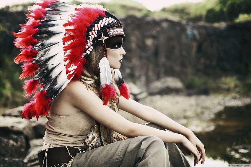 Native American Girl ❤ dla Ultra, Pięknej Rdzennej Amerykanki Tapeta HD
