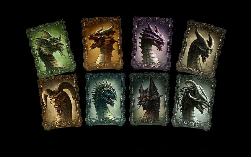 Dragões, dragão, preto, fantasia papel de parede HD