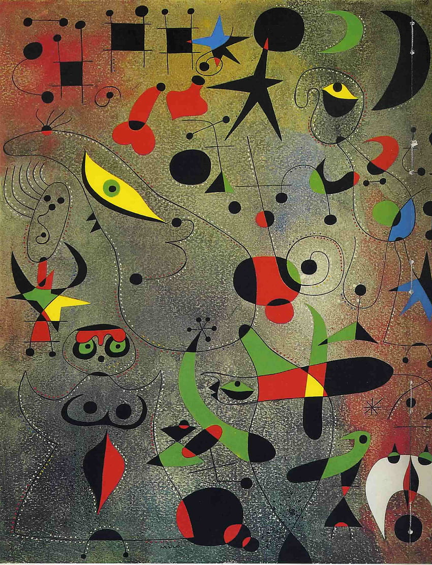 Constellation Awakening At Dawn - Joan Miro HD phone wallpaper