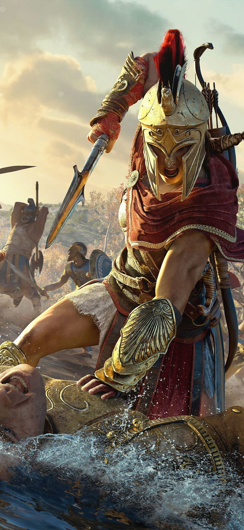 Спартанец, древногръцки воин HD тапет за телефон
