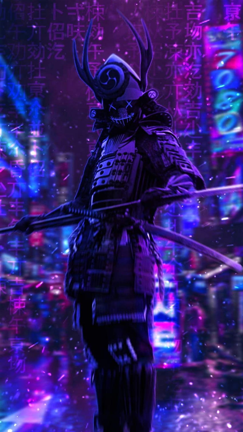 Ninja viola, Ninja contro Samurai Sfondo del telefono HD