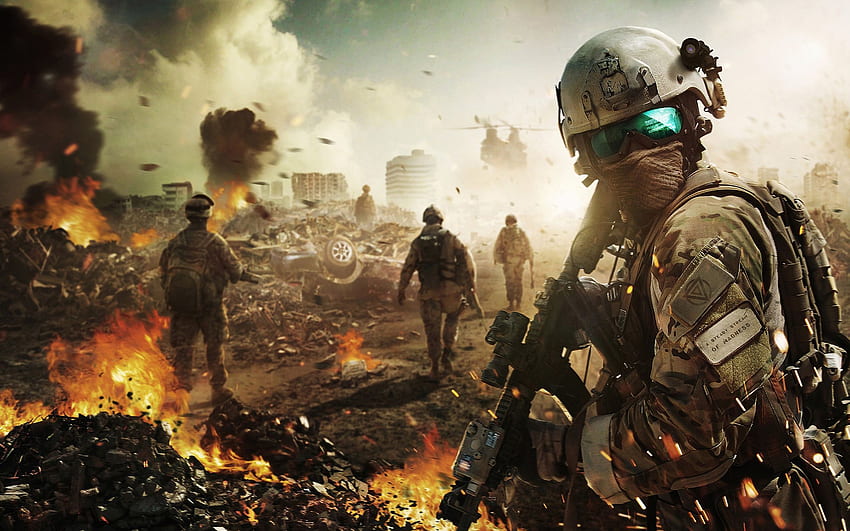 Battlefield Soldier in jpg format for, Army Gaming HD wallpaper