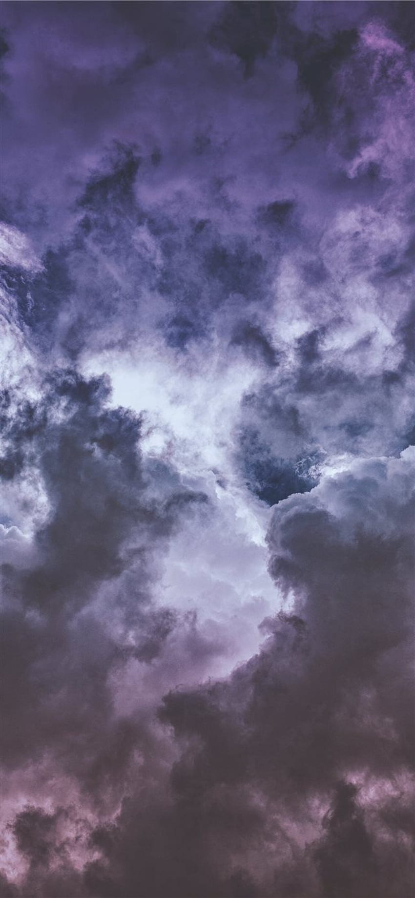 Wisteria nubla o iPhone X. Fundo de tela de nuvens, Tempo Papel de parede de celular HD