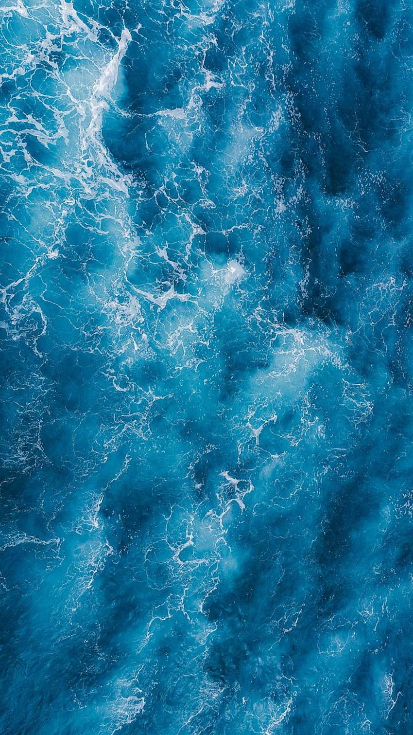 Niebieska woda, tekstura oceanu Tapeta na telefon HD