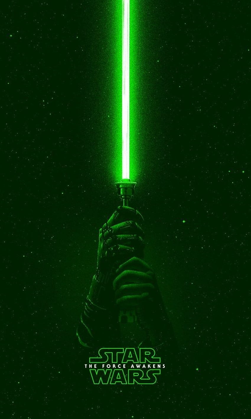 Sabre de luz verde de Luke Skywalker, Sabre de luz de Luke Skywalker Papel de parede de celular HD