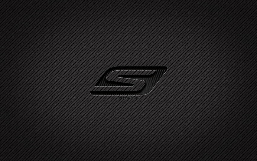 Skechers carbon logo, , grunge art, carbon background, creative, Skechers black logo, brands, Skechers logo, Skechers HD wallpaper