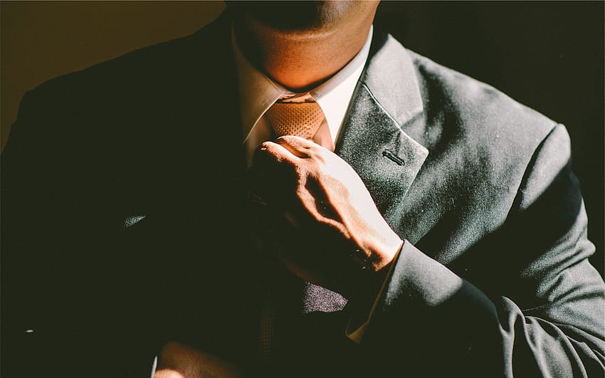 мъж, вратовръзка, ръка, костюм, бизнес HD тапет