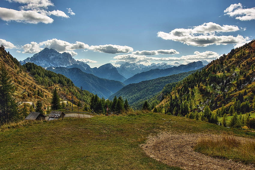 Italy Veneto Nature Spruce mountain Sky, 3008x2000 HD wallpaper