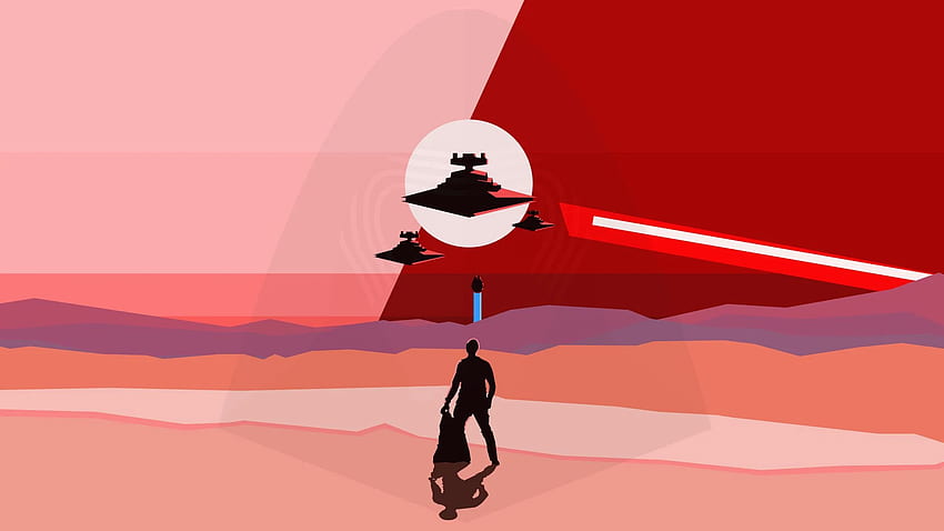 Star Wars Minimalist, Minimalismus Klonkriege HD-Hintergrundbild