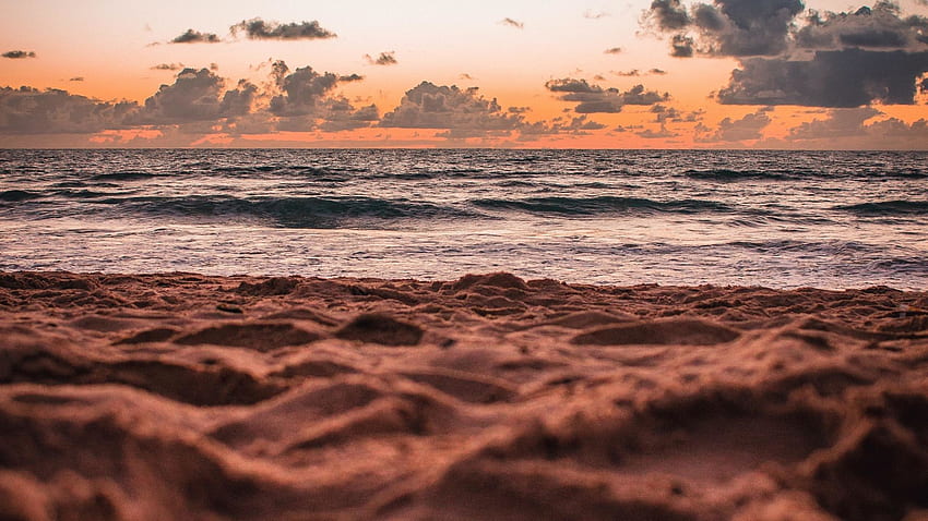brown sand, beach, sunset, close up, , , background, 9205e4 HD wallpaper