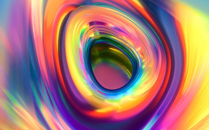 Wormhole, Gradient, Neon Colors, 3D Abstraction - Abstract Portrait - - HD wallpaper