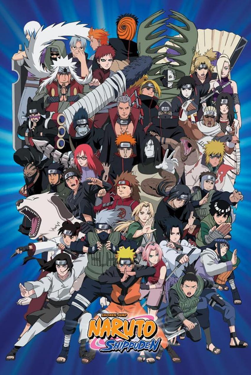 : Naruto, Postacie, Plakat, 24, X, 36, Anime, Manga, Shippuden, Anime Wszystkie postacie Tapeta na telefon HD