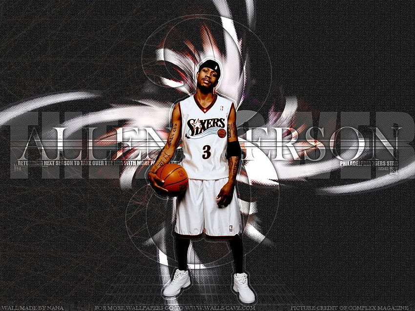 Download Cartoon Nba Players Allen Iverson Wallpaper