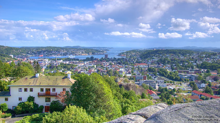 View From The Hill On The Oslo - Sandefjord Norway - - HD wallpaper