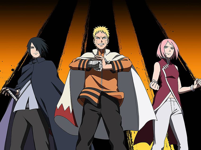 Sasuke Dewasa, Hokage Naruto, Sakura Uchiha 2 (Suku Ninja NARUTO X BORUTO) - Wallpaper HD