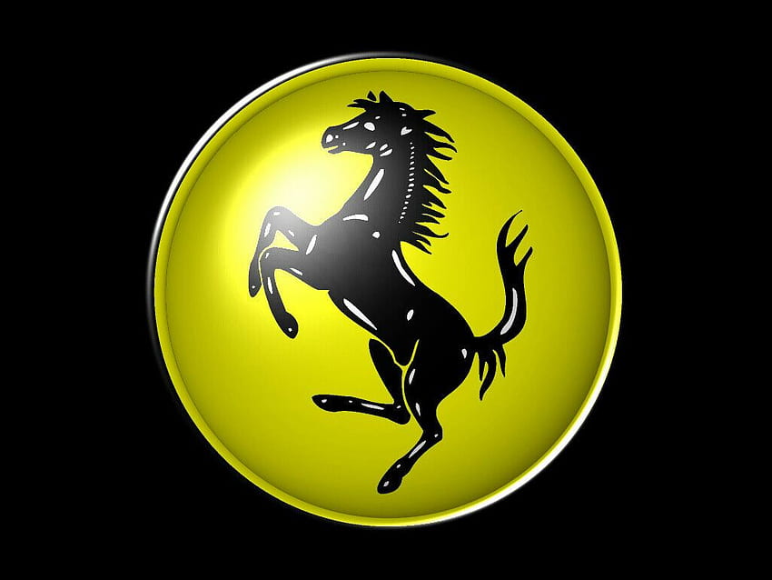 Logo Ferrari, Logo Lingkaran Wallpaper HD