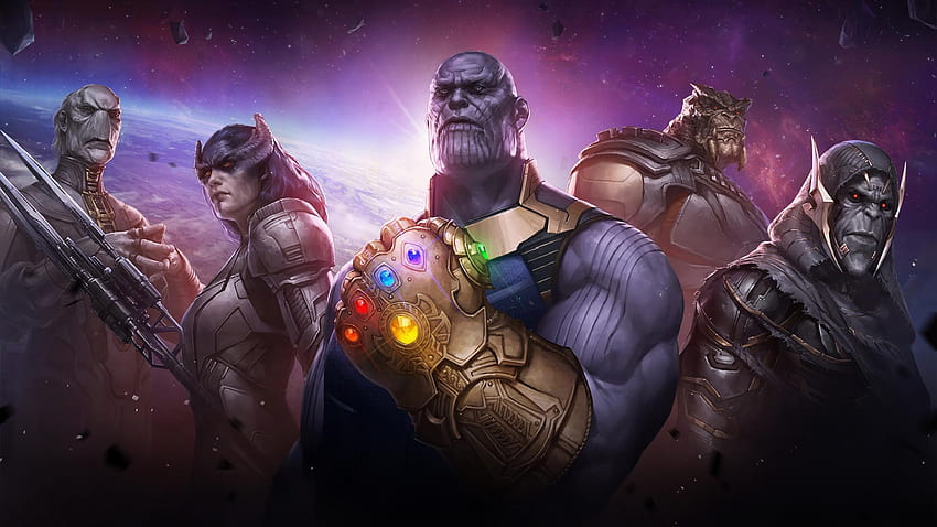 Avengers: Endgame - Thanos Logo 4K wallpaper download