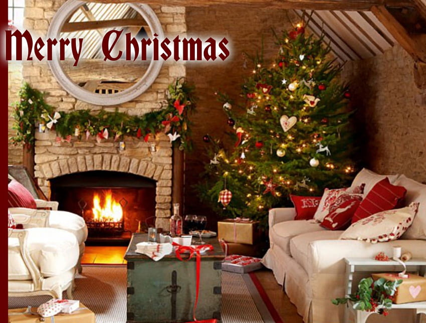 Merry Christmas, craiun, magic, fericit, cald, brad HD wallpaper