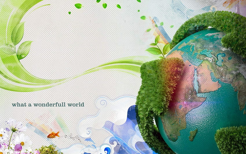 What a wonderful world, world, planet, green HD wallpaper