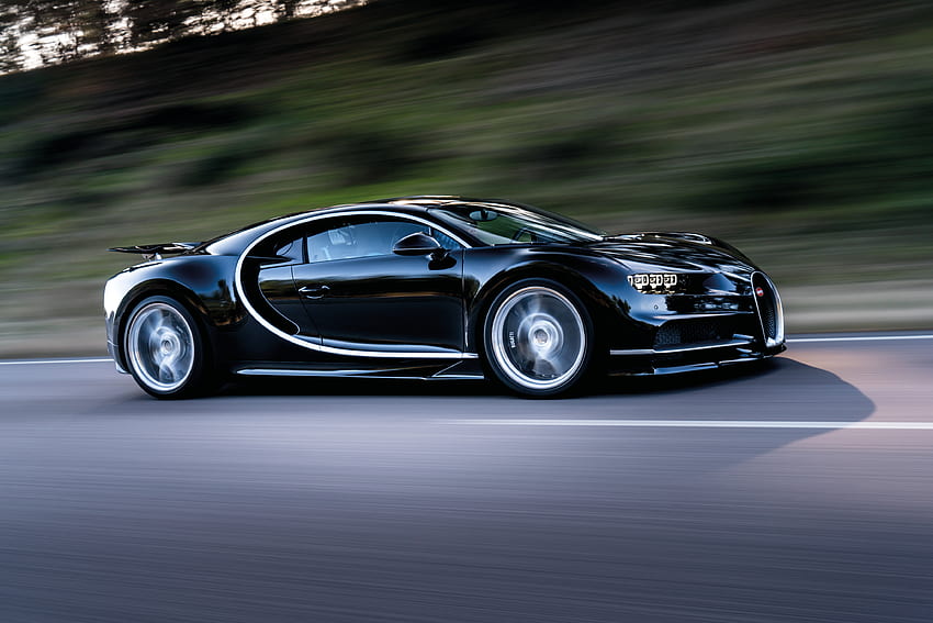 รถยนต์, Bugatti, มุมมองด้านข้าง, ความเร็ว, Chiron วอลล์เปเปอร์ HD