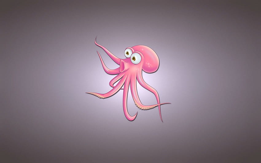 Octopus Pink Minimalist, Octopus Minimalistic HD wallpaper