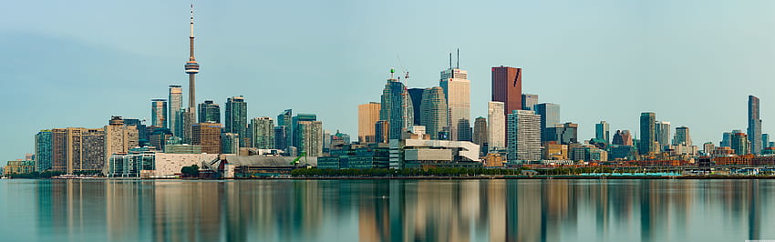 Horizonte del centro de Toronto por la mañana, Canadá Ultra fondo de pantalla