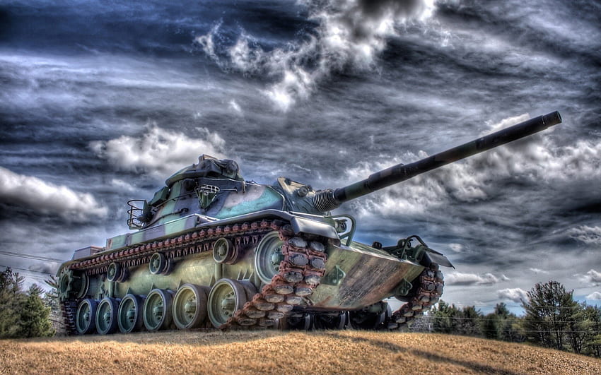 tank patton amerika r, militer, awan, r, tank, vintage Wallpaper HD