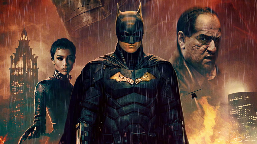 Batman Bruce Wayne Kobieta-Kot Colin Farrell DC Comics Oswald Cobblepot The Batman Tapeta HD