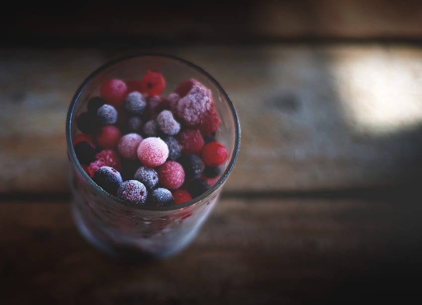 Food, Raspberry, Bilberries, Berries, Frozen HD wallpaper